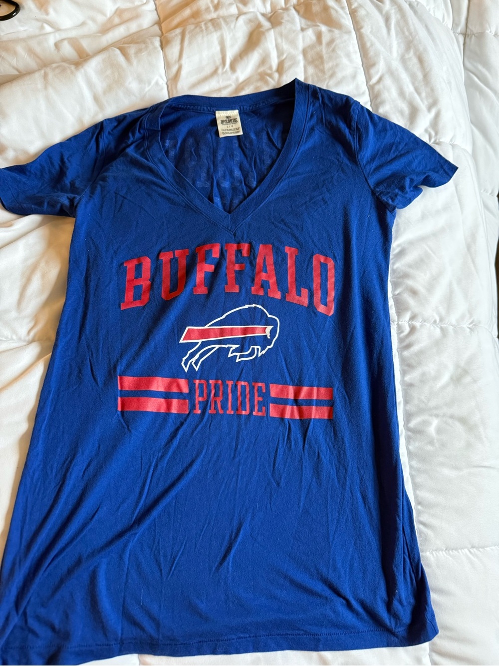 Victoria's Secret Royal Blue V-Neck Buffalo Bills Tee